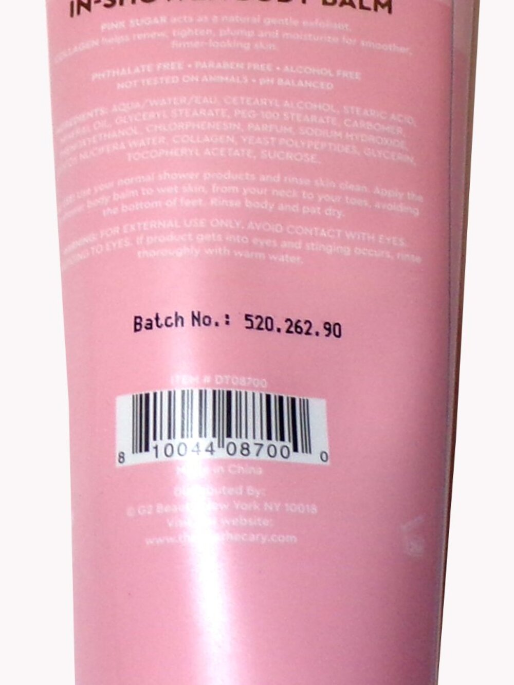 The Spathecary Pink Sugar In-Shower Body Balm with Collagen 5 FL (Set of 3) - Picture 3 of 3